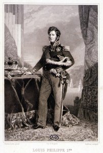Ritratto di Luigi Filippo I, Re dei Francesi - incisione da Unknown artist