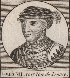 Ritratto di Luigi VII detto il Giovane (1120-1180), Re dei Franchi dal 1137 al 1180 - incisione da "Instruction sur l