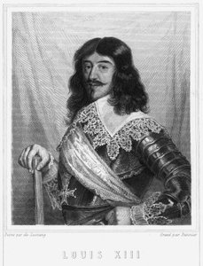 Ritratto di Luigi XIII (1601 - 1643), Re di Francia - in "Storia dei Francesi" di Lavallée, incisione, sd da Unknown artist