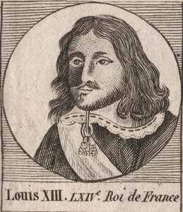 Ritratto di Luigi XIII il Giusto (1601-1643) Re di Francia - Luigi XIII, Re di Francia dal 1610 al 1643 - incisione da 