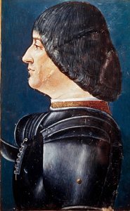 Ritratto di Ludovico Maria Sforza detto il Moro (1452-1508) Miniatura in 