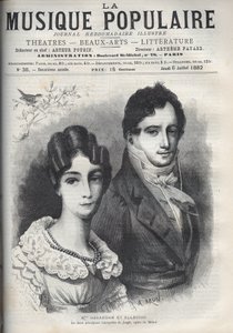 Ritratto di Madame Gavaudan e Elleviou. Alexandrine Marie Agathe Gavaudan Ducamel (Alexandrine-Marie-Agathe Gavaudan-Ducamel) (1781-1850), e Jean Elleviou (1769-1842), cantante, comico e librettista francese, sono i due principali interpreti di "Joseph", o