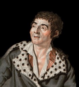 Ritratto di Marat (1743-1793) - ritratto di Jean-Paul Marat (1743-1793) politico, giornalista francese - incisione di Angelique Allais da Unknown artist