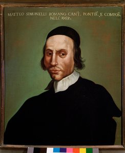 Ritratto di Matteo Simonelli (1618-1696) compositore italiano da Unknown artist