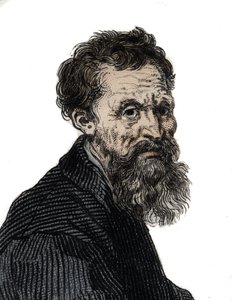 Ritratto di Michelangelo Buonarroti scultore italiano - Ritratto di Michelangelo Buonarroti detto Michelangelo