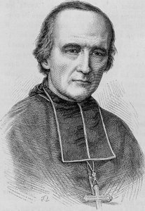 Ritratto di Monsignor Darboy (1813 - 1871), arcivescovo di Parigi. Incisione della fine del XIX secolo in 