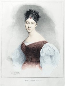 Ritratto di Mrs. Malibran Garcia - cantante mezzosoprano da Unknown artist