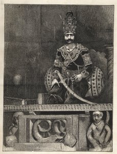 Ritratto di Nasser Ed Din (1831-1896), Scià di Persia (Iran) - 1873 da Unknown artist