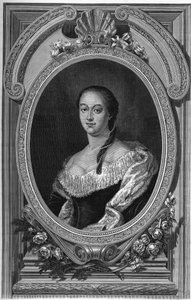 Ritratto di Nathalie (Natalaie) Dolgoruki (1714-1771) figlia di Boris Petrovich Cheremetiev - Incisione del 1862 in 