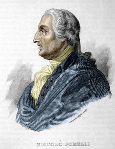 Ritratto di Niccolò Jommelli compositore italiano 10 settembre 1714 (Aversa) - 25 agosto 1774 (Napoli) incisione XIX secolo