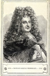 Ritratto di Nicolas Boileau Despreaux (1636 - 1711), incisione del XIX secolo