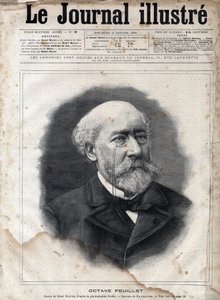 Ritratto di Octave Feuillet (1821-1890), romanziere, drammaturgo e accademico francese - Incisione in 