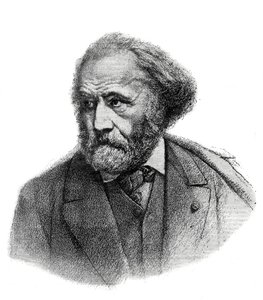 Ritratto di Paul Chenavard (1807-1895), pittore francese - incisione del 1895 da Unknown artist