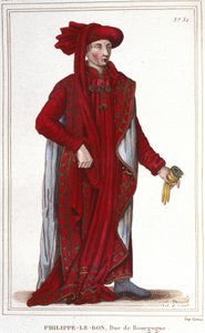 Ritratto di Filippo III il Buono (1396-1467), Duca di Borgogna incisione del 1830 da Unknown artist