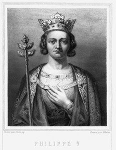 Ritratto di Filippo V il Lungo (1294 - 1322), Re di Francia - in 