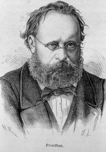 Ritratto di Pierre Joseph Proudhon (1809 - 1865) socialista francese - in "L