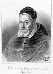 Ritratto di Papa Clemente VIII - incisione da Unknown artist