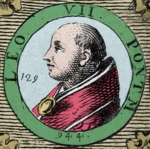 Ritratto di Papa Leone VII, papa dal 936 al 939