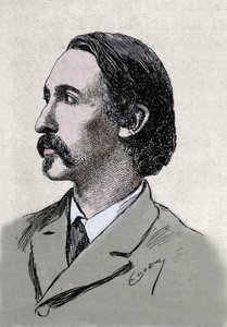 Ritratto di Robert Louis Stevenson (1850-1894), scrittore britannico da Unknown artist