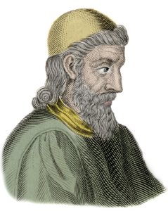 Ritratto di San Beda il Venerabile (Beda Venerabilis) (672-735) Monaco e Dottore della Chiesa - Incisione da Unknown artist
