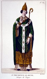 Ritratto di San Prudenzio di Troyes, Vescovo di Troyes (IX secolo).