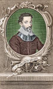Ritratto di Sir Francis Drake (1540-1596), navigatore inglese da Unknown artist