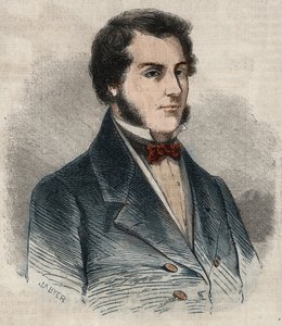 Ritratto di Sir James Brooke, noto come il Rajah di Sarawak (1803-1868) avventuriero britannico primo rajah bianco di Sarawak. Incisione in 