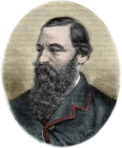 Ritratto di Sir Samuel Baker (1821-1893) - incisione da 
