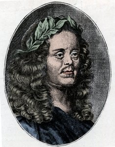 Ritratto di Sir William Davenant (1606-1668) poeta e drammaturgo inglese - incisione