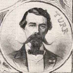 Ritratto di Stefan Istvan Turr, generale ungherese - Incisione in 