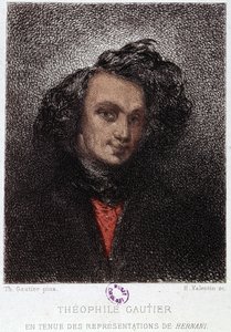 Ritratto di Théophile Gautier in Hernani di Victor Hugo. XIX secolo