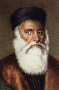 Ritratto di Vasco de Gama, navigatore portoghese.
