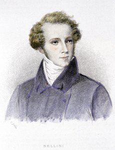 Ritratto di Vincenzo Bellini, compositore italiano (1801-1835) - incisione
