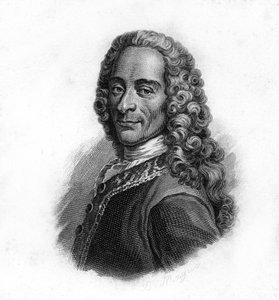 Ritratto di Voltaire, incisione del XIX secolo da Unknown artist