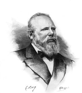 Ritratto di Guglielmo III (1817-1890) Re dei Paesi Bassi (Olanda). Incisione in "Le monde illustrious"