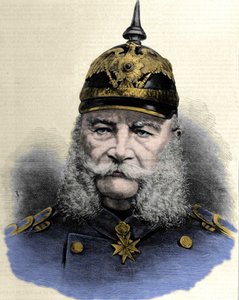 Ritratto di Guglielmo I (1797-1888), Re di Prussia e Imperatore di Germania. Incisione della fine del XIX secolo da Unknown artist