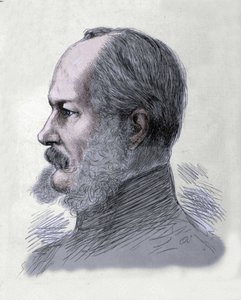 Ritratto di Guglielmo I (1797-1888), re di Prussia e imperatore di Germania. Incisione della fine del XIX secolo da Unknown artist