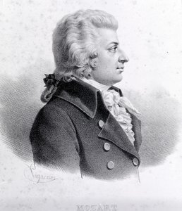 Ritratto di Wolfgang Amadeus Mozart (1756 - 1791). da Unknown artist