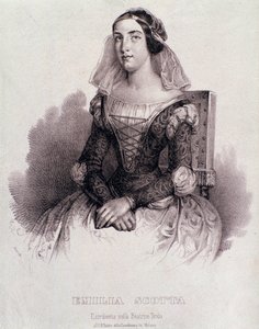 Ritratto della cantante Emilia Scotta nell