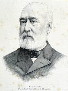 Ritratto del politico francese Lazare Hippolyte Carnot (1801 - 1888). Incisione dopo la fotografia di Mourgeon da Unknown artist