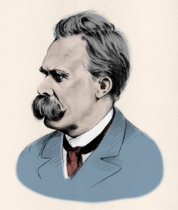Ritratto del filosofo tedesco Friedrich Nietzsche (1844-1900). da Unknown artist