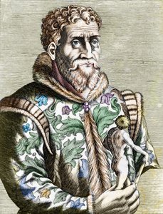 Ritratto del pittore italiano Michelangelo Buonarroti noto come Michelangelo