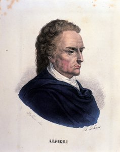 Ritratto del poeta e drammaturgo italiano Vittorio Alfieri. Incisione del XIX secolo da Unknown artist