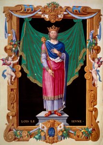 Ritratto del re di Francia Luigi VII il giovane