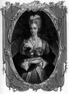 Ritratto della Marchesa di Boufflers Marie Francoise Catherine de Beauvau Craon (1711-1787) - Incisione del 1862 in "Le Regine del Mondo" dei nostri primi scrittori - Pubblicato sotto la direzione di JGD Armandaud da Unknown artist
