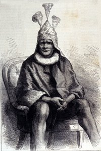 Ritratto del re Zulu Cetshwayo (1826-1884) Incisione del XIX secolo da Unknown artist