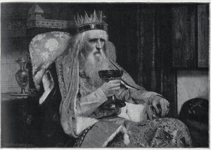 Ritratto del re di Thule dal dipinto di Van der Ouderaa. Incisione in "Le sun-du-dimanche"