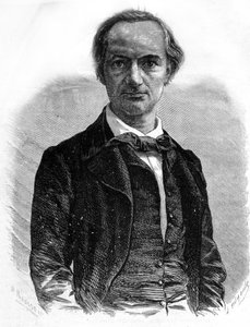 Ritratto del poeta Charles Baudelaire (1821-1867). Incisione del XIX secolo da Unknown artist