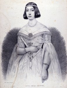 Ritratto della cantante Anna de La Grange (1824-1909). da Unknown artist