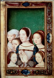 Ritratti delle figlie di Francesco I e delle sue due mogli. Ragazze: Louise (1515 - 1517), Charlotte (1516 - 1524), Madeleine (1520-1537), Marguerite (1523-1574). Claude di Francia (1499-1524) ed Eleonora d